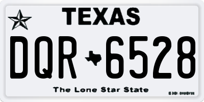 TX license plate DQR6528