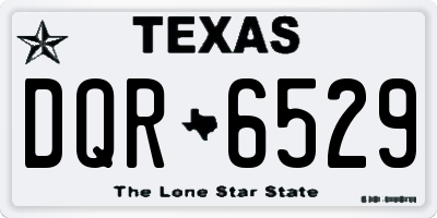 TX license plate DQR6529