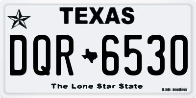 TX license plate DQR6530