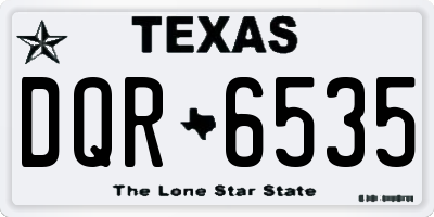 TX license plate DQR6535
