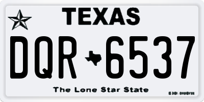 TX license plate DQR6537