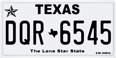 TX license plate DQR6545