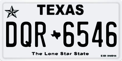 TX license plate DQR6546