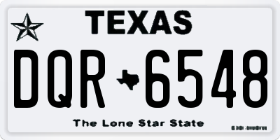 TX license plate DQR6548