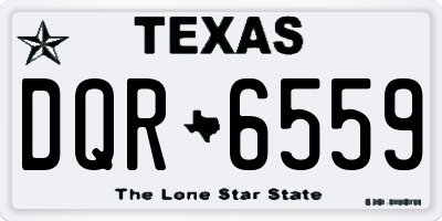 TX license plate DQR6559
