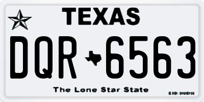 TX license plate DQR6563