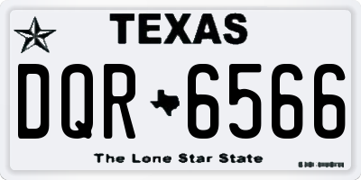 TX license plate DQR6566