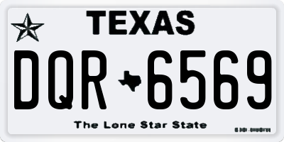 TX license plate DQR6569