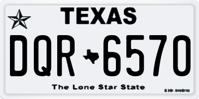 TX license plate DQR6570
