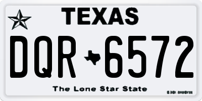TX license plate DQR6572