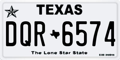 TX license plate DQR6574