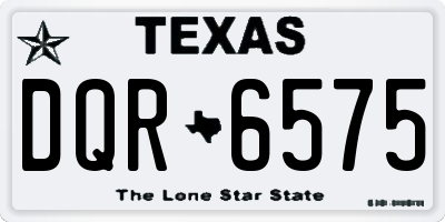 TX license plate DQR6575