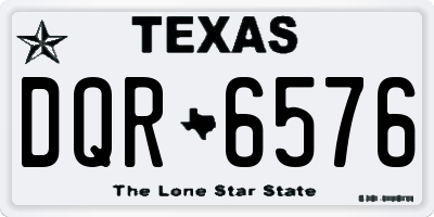 TX license plate DQR6576