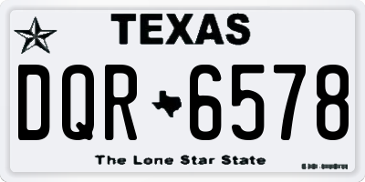 TX license plate DQR6578