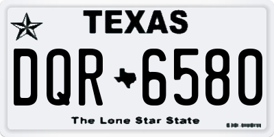 TX license plate DQR6580