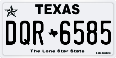 TX license plate DQR6585