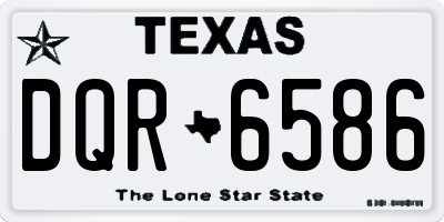 TX license plate DQR6586