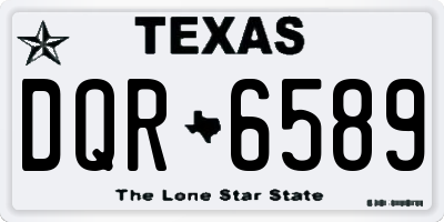 TX license plate DQR6589