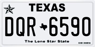 TX license plate DQR6590