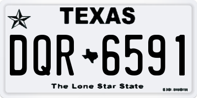 TX license plate DQR6591
