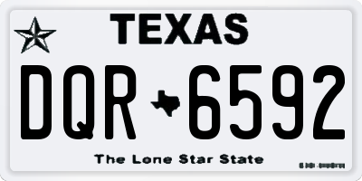 TX license plate DQR6592