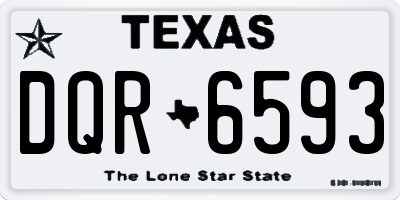 TX license plate DQR6593