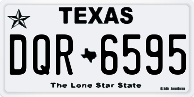 TX license plate DQR6595