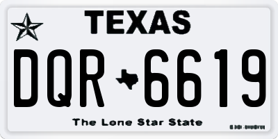 TX license plate DQR6619