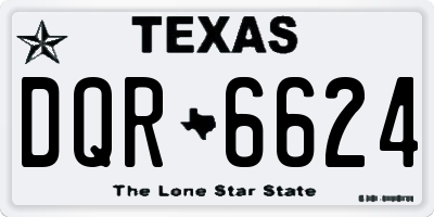 TX license plate DQR6624