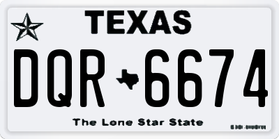 TX license plate DQR6674