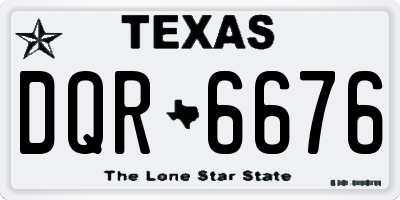 TX license plate DQR6676