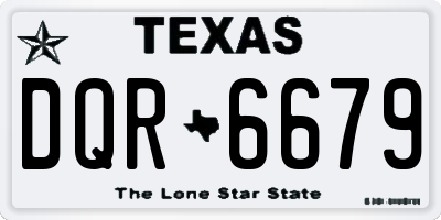 TX license plate DQR6679