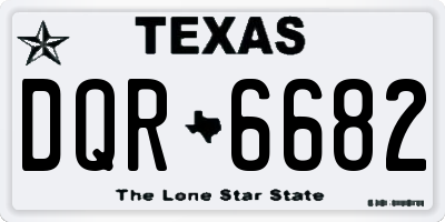TX license plate DQR6682