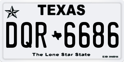 TX license plate DQR6686