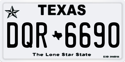 TX license plate DQR6690