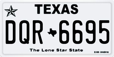 TX license plate DQR6695