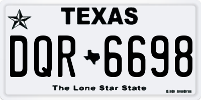TX license plate DQR6698