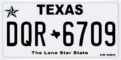 TX license plate DQR6709