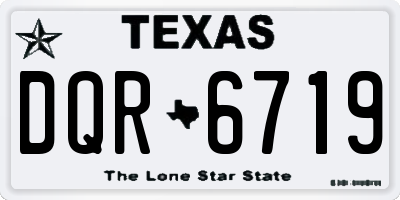 TX license plate DQR6719