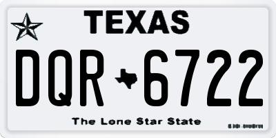 TX license plate DQR6722
