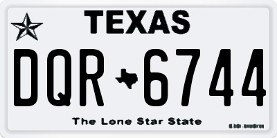 TX license plate DQR6744