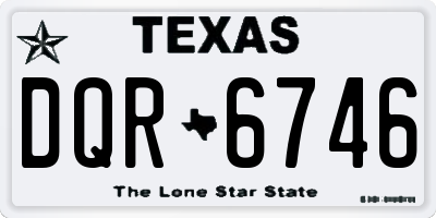 TX license plate DQR6746