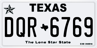 TX license plate DQR6769
