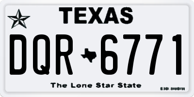 TX license plate DQR6771