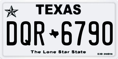 TX license plate DQR6790