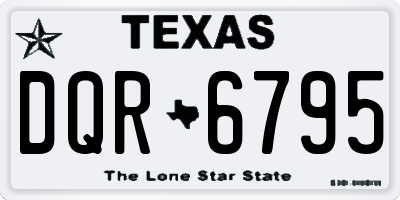 TX license plate DQR6795