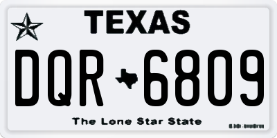 TX license plate DQR6809
