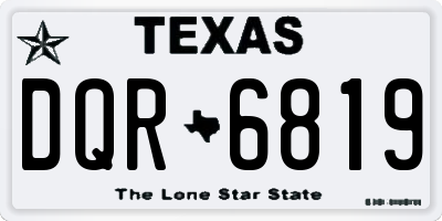 TX license plate DQR6819