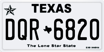TX license plate DQR6820