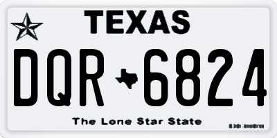 TX license plate DQR6824